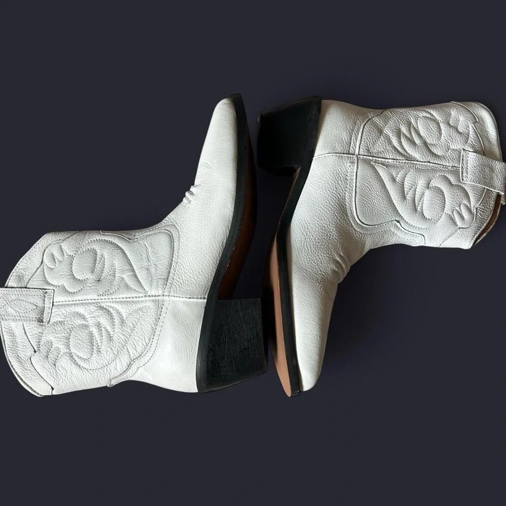 White Urban Outfitters Cowgirl Boots – Size 6, Never Worn!